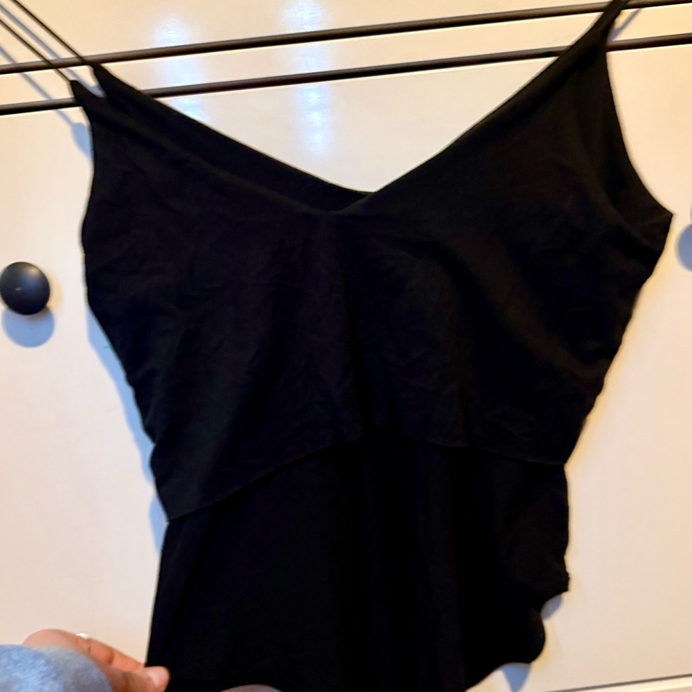 Black Spaghetti Strap Bodysuit - Size Small - Picture 3 of 7